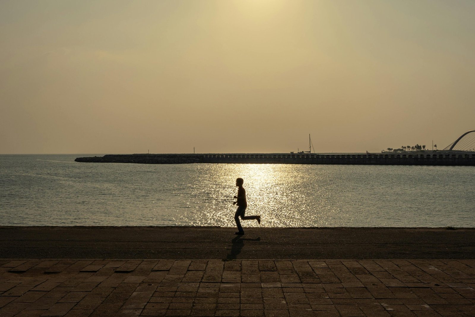 Person running against the background of a harbor Photo by Thilina Alagiyawanna (Pexel.com)